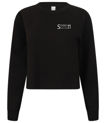 Sweatshirt - Cropped Slounge - Black - (SK515)