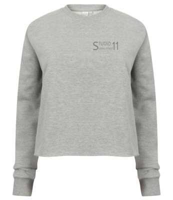 Sweatshirt - Cropped Slounge - Heather Grey - (SK515)