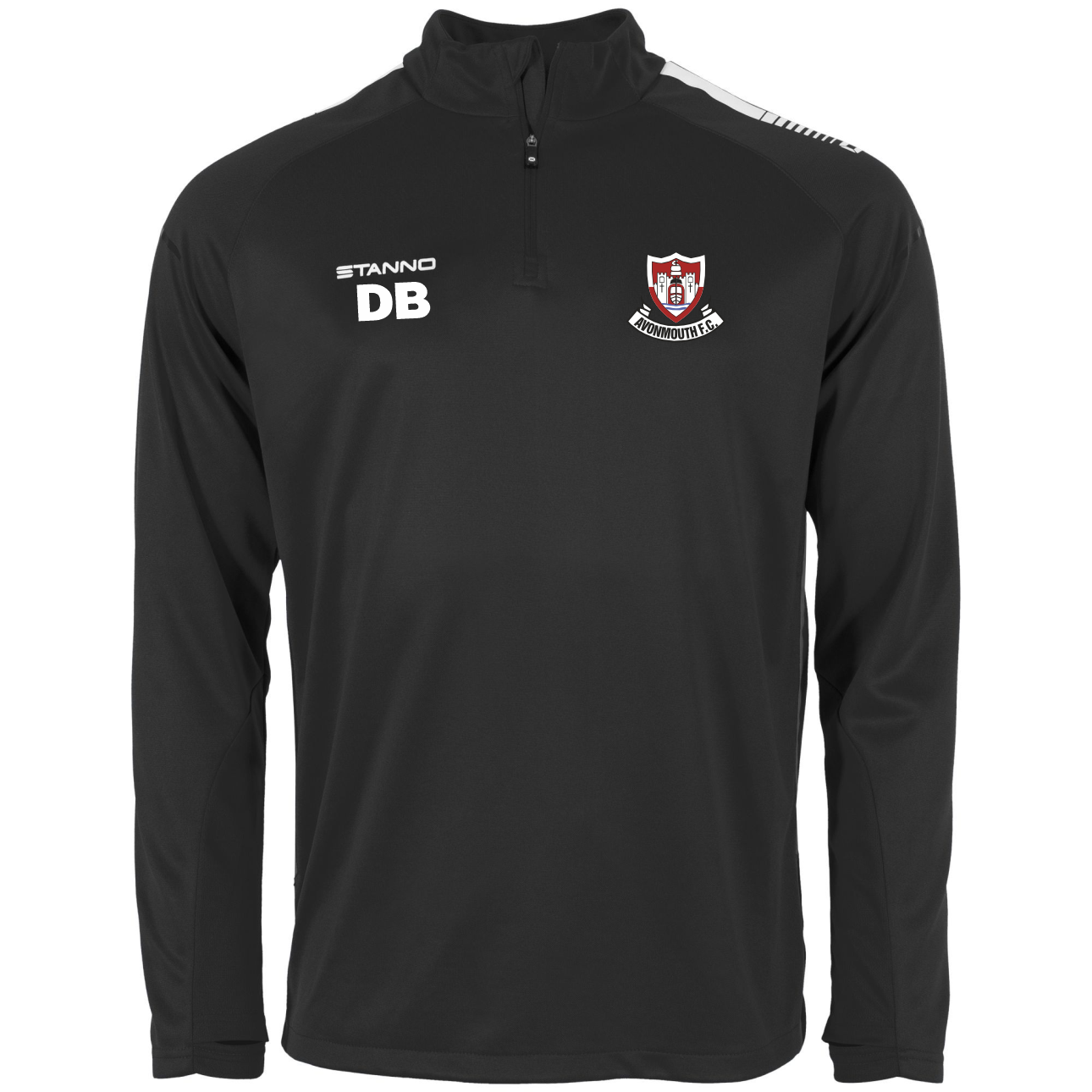 Quarter Zip Top - Stanno - First - Black - Adults