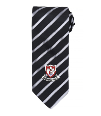 Tie - Sports Stripe (PR784) - Premier - Black / Silver