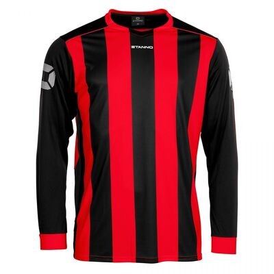 Stanno - Brighton Striped Shirt - Long Sleeve - Red/Black