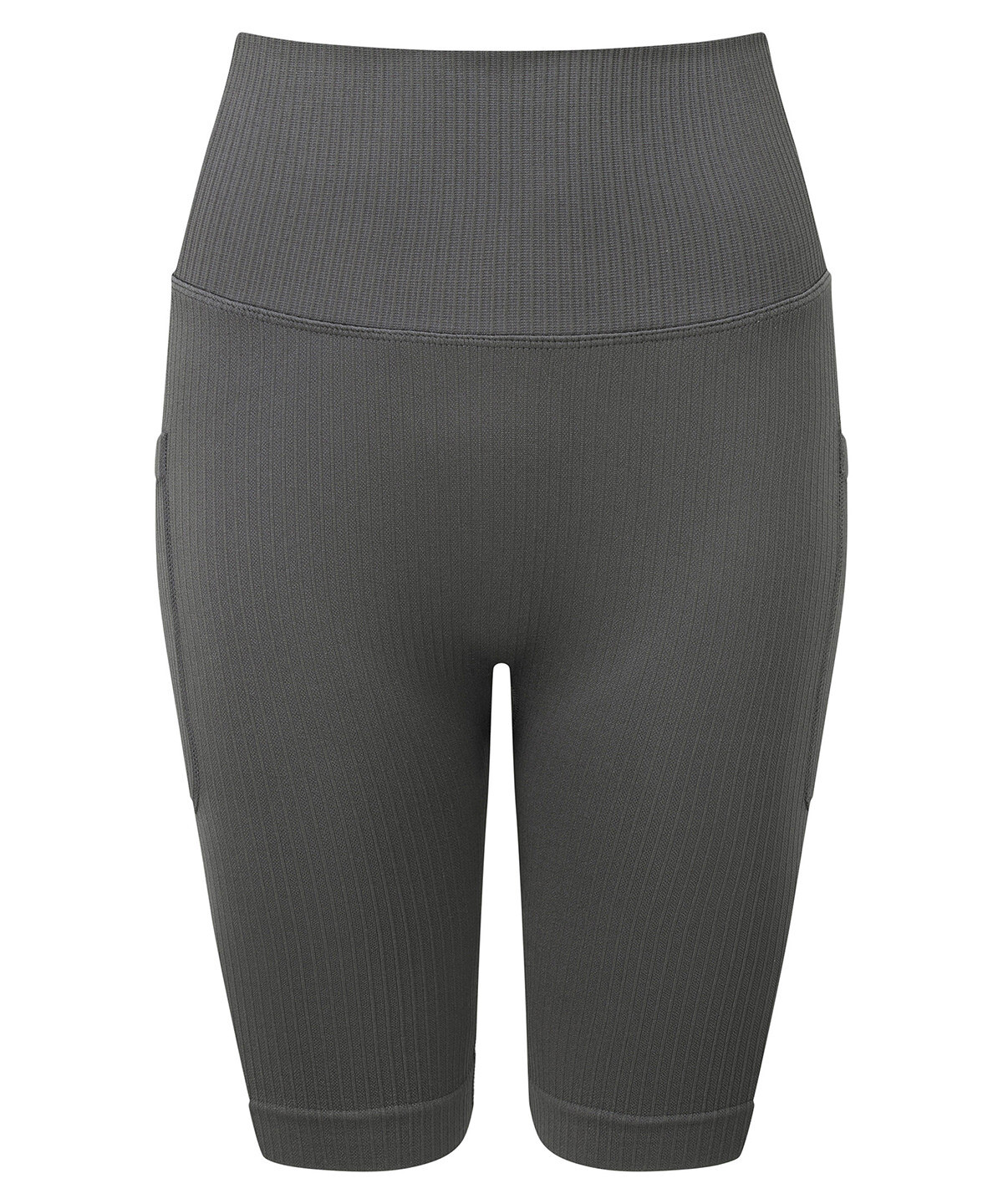 Women’s TriDri® ribbed seamless '3D Fit' cycle shorts - Grey (TR225)