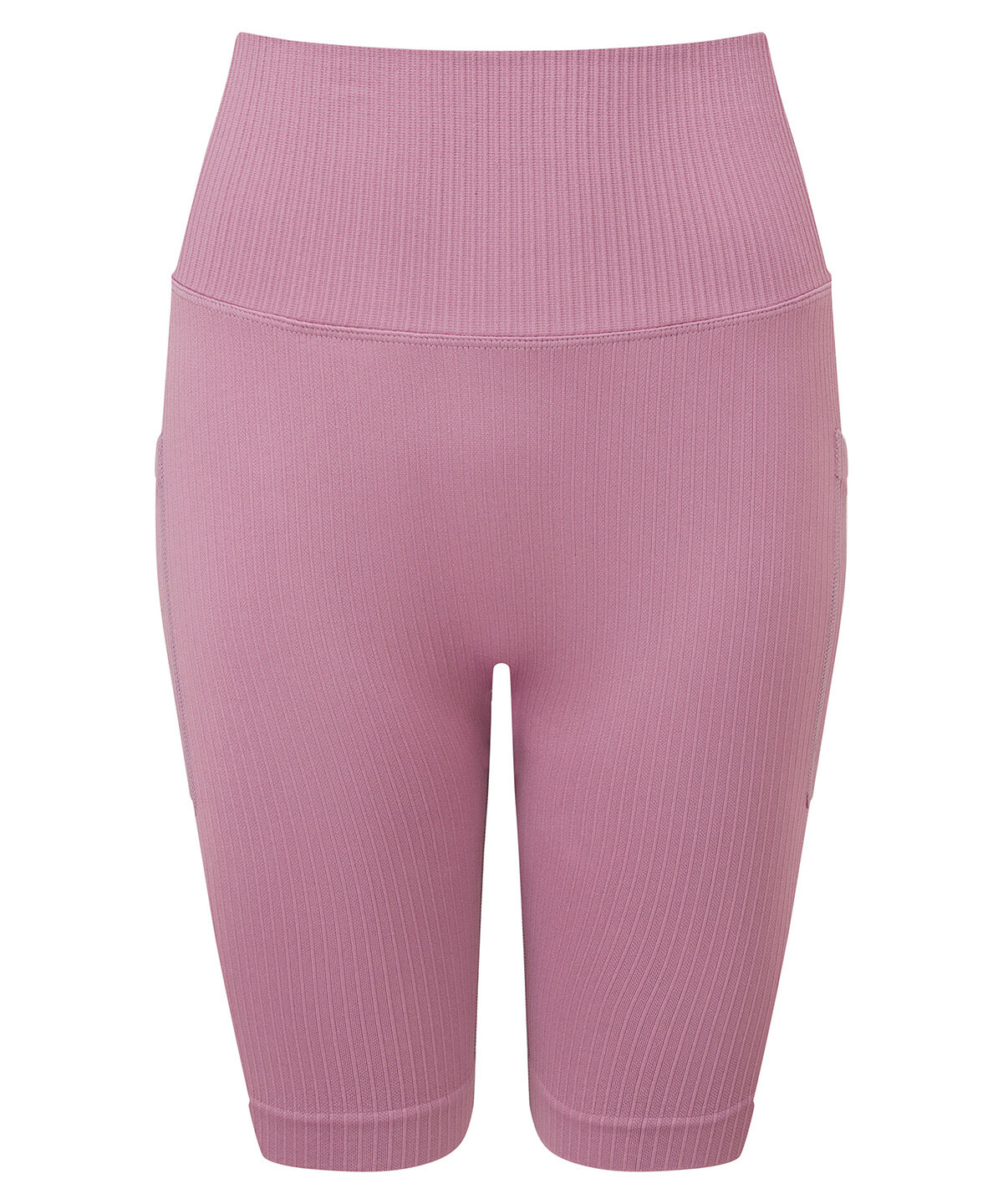 Women’s TriDri® ribbed seamless '3D Fit' cycle shorts - Mauve (TR225)