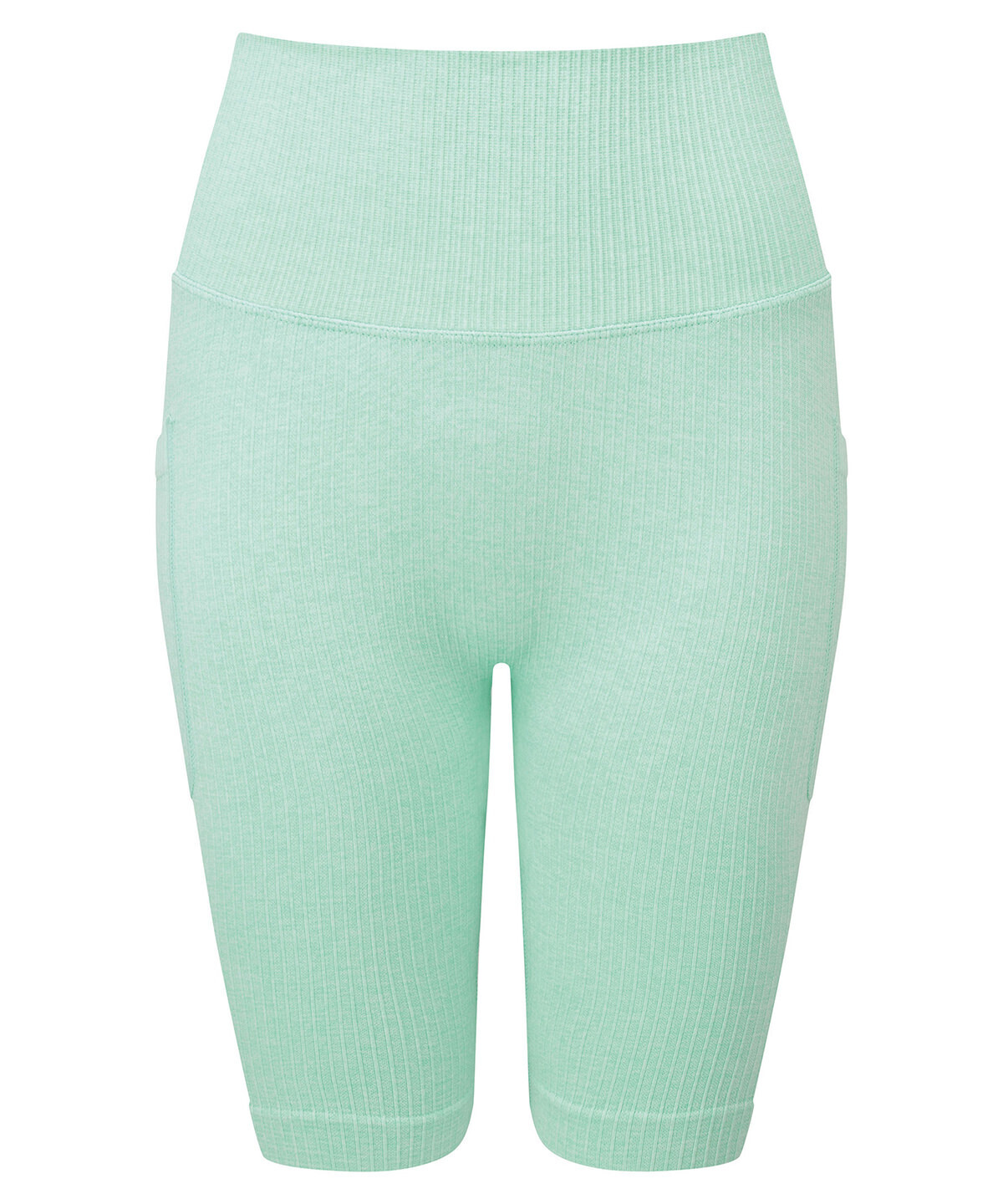 Women’s TriDri® ribbed seamless '3D Fit' cycle shorts - Peppermint (TR225)