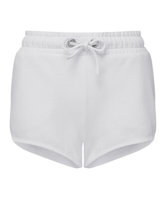 Women’s TriDri® recycled retro jogger shorts - White (TR063)