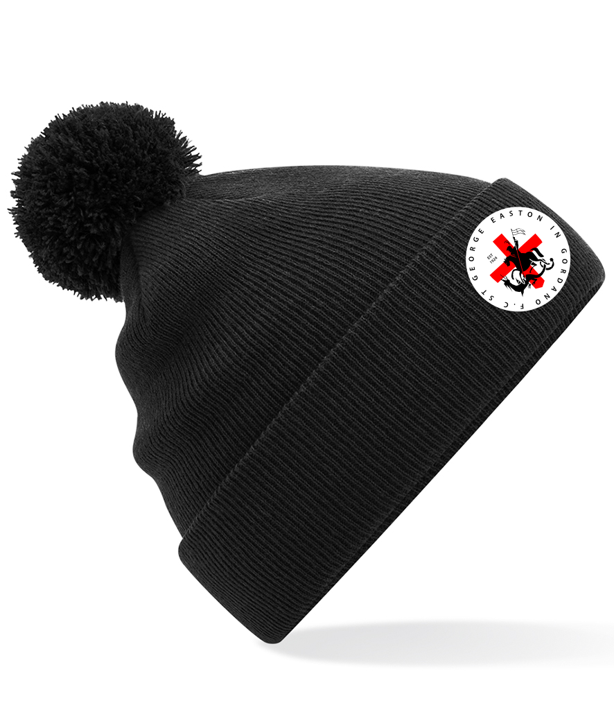 Bobble Hat - Beechfield - Black - Adults (BB426)