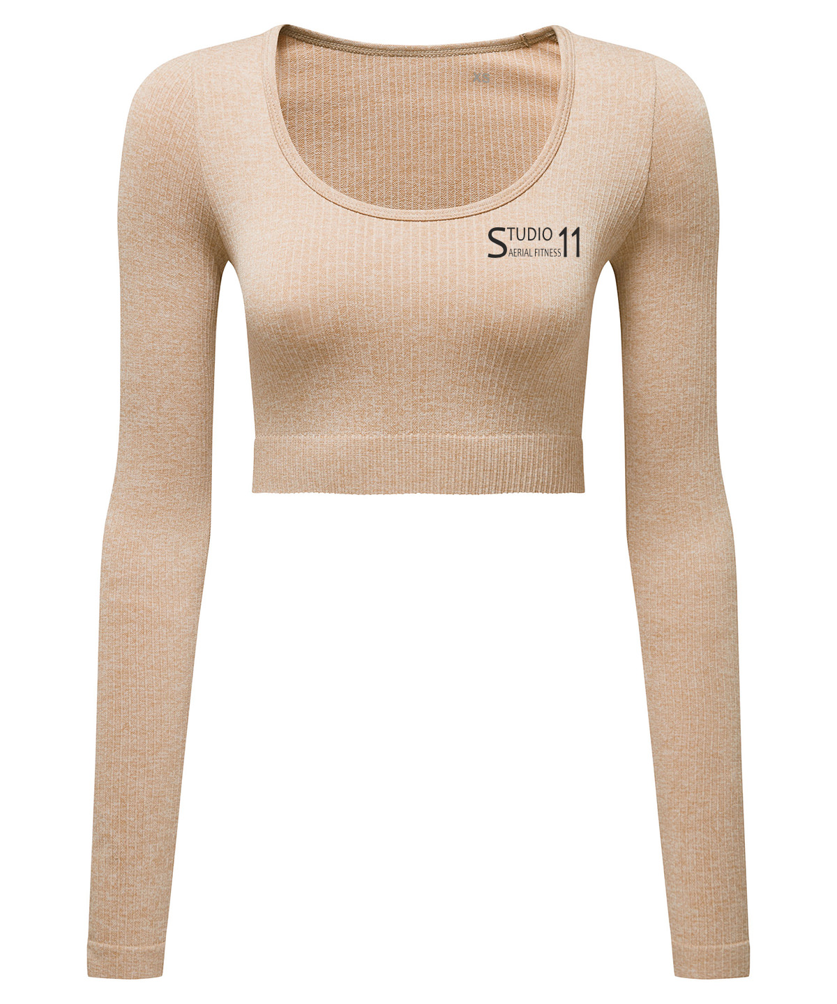 Women’s TriDri® ribbed seamless '3D Fit' crop top - Nude (TR224)