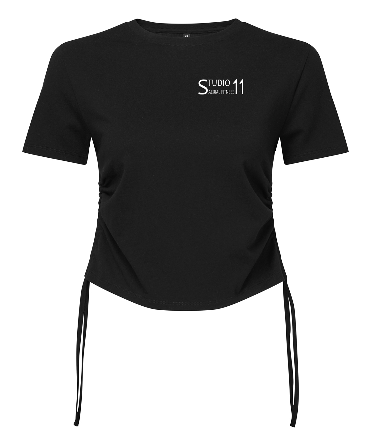 TR069 -  Women’s TriDri® ruched crop top - Black