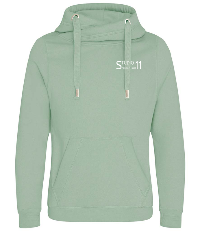 JH021 - AWDis - Cross Neck Hoodie - Dusty Green
