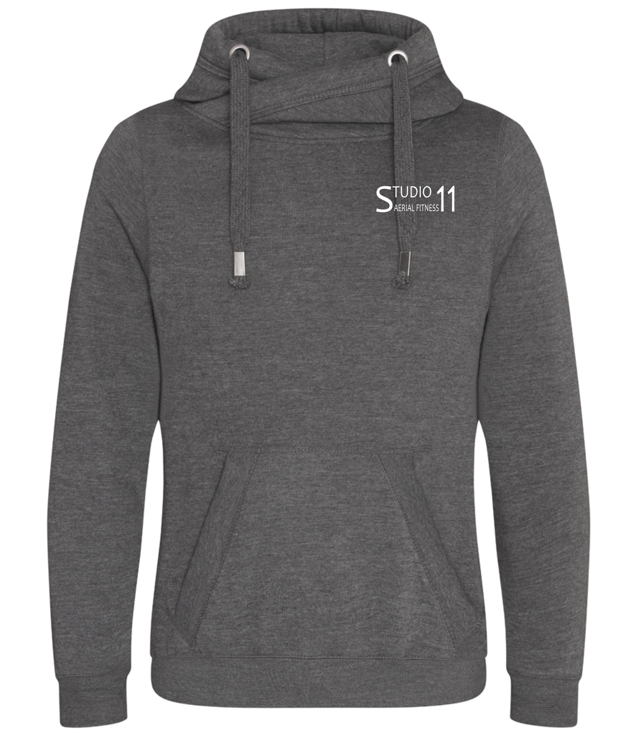 JH021 - AWDis - Cross Neck Hoodie - Charcoal