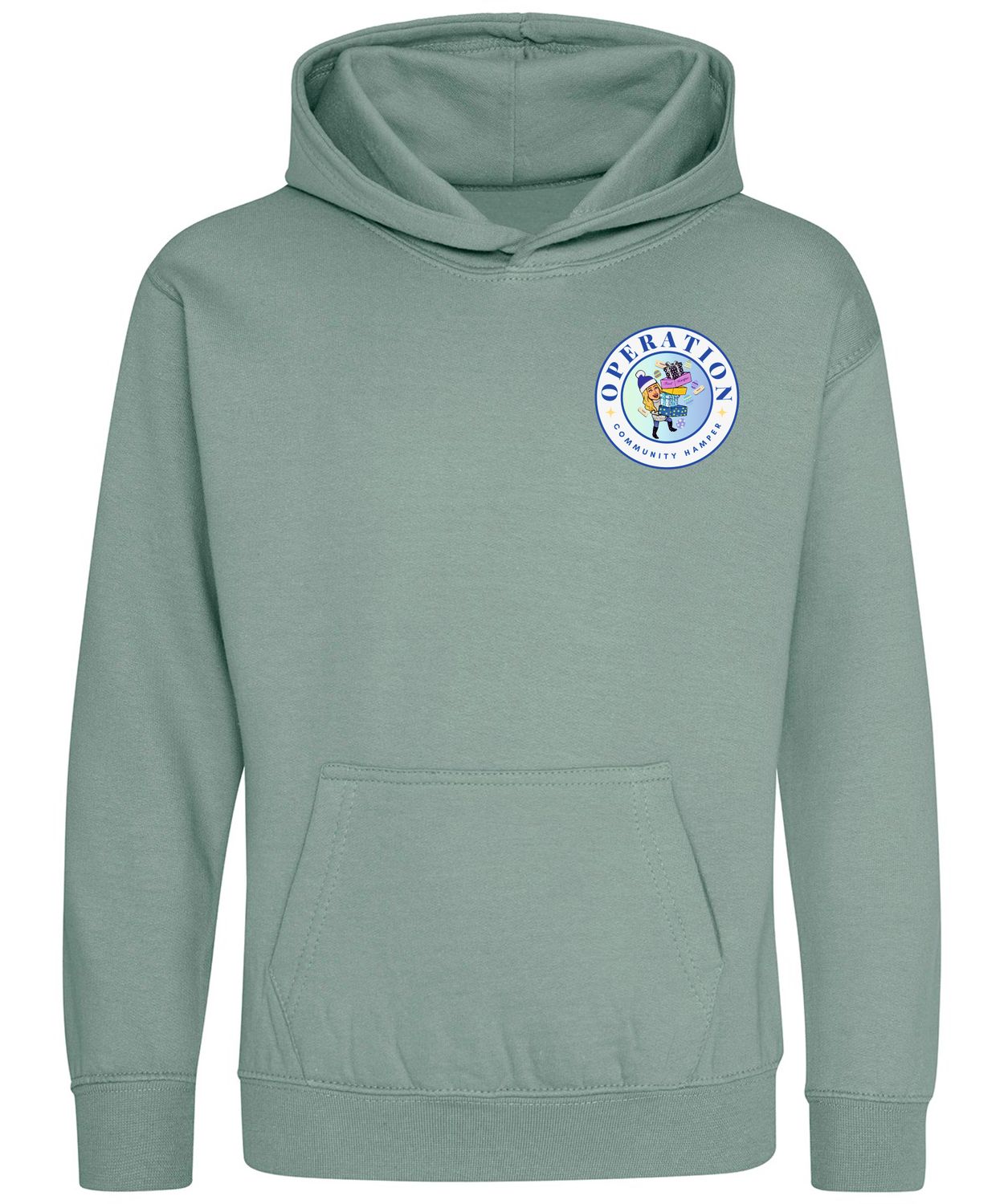 JH001B - AWDis - Hoodie - Kids  - Dusty Green