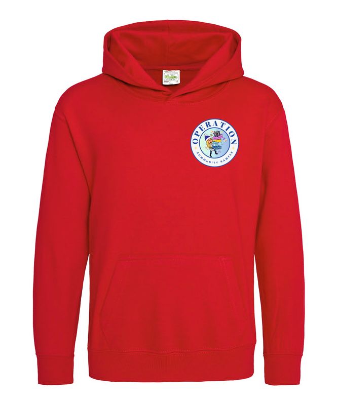 JH001B - AWDis - Hoodie - Kids  - Fire Red