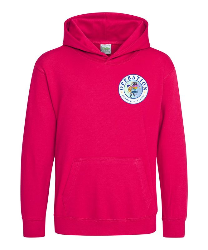 JH001B - AWDis - Hoodie - Kids  - Hot Pink