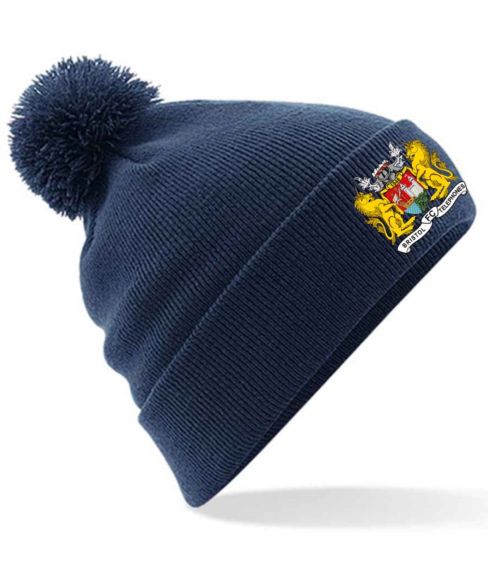 Beechfield - Pom Pom Beanie - Navy - (BB426)