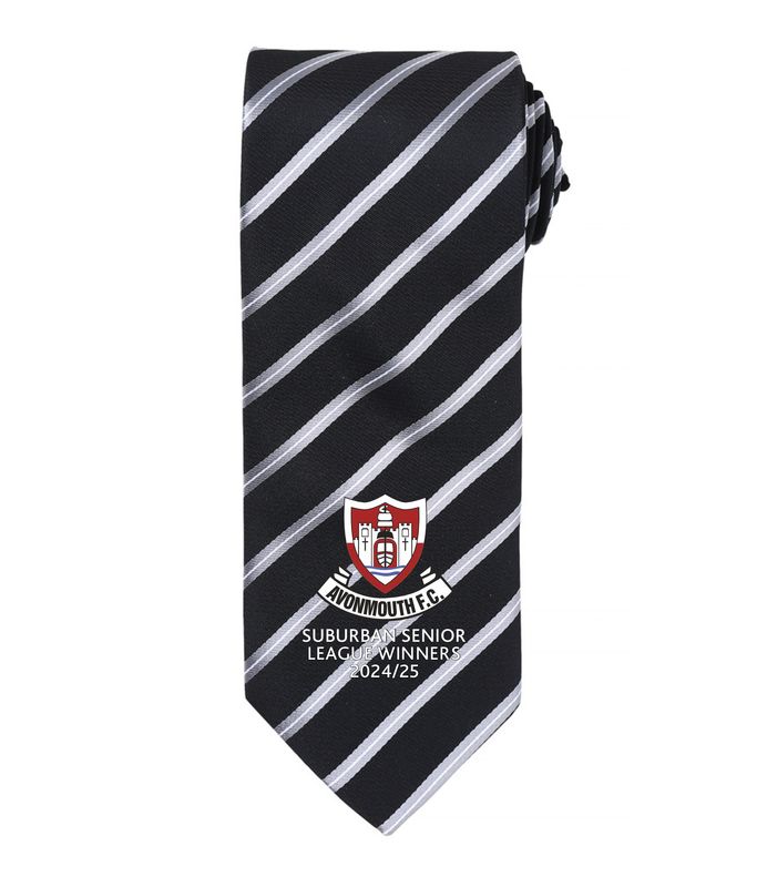 Tie - SUBURBAN 24/25 WINNERS - Sports Stripe (PR784) - Premier - Black / Silver