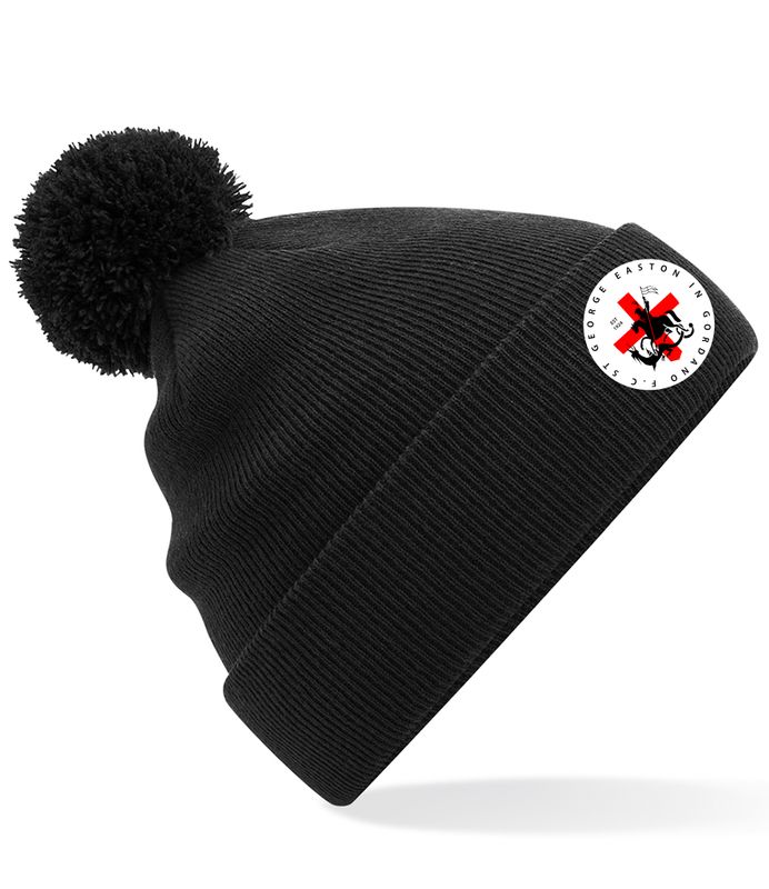 Bobble Hat - Beechfield  - Black - Adults (BB426)