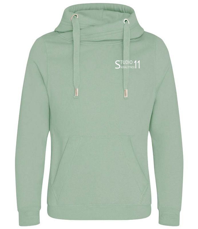 JH021 - AWDis - Cross Neck Hoodie - Dusty Green