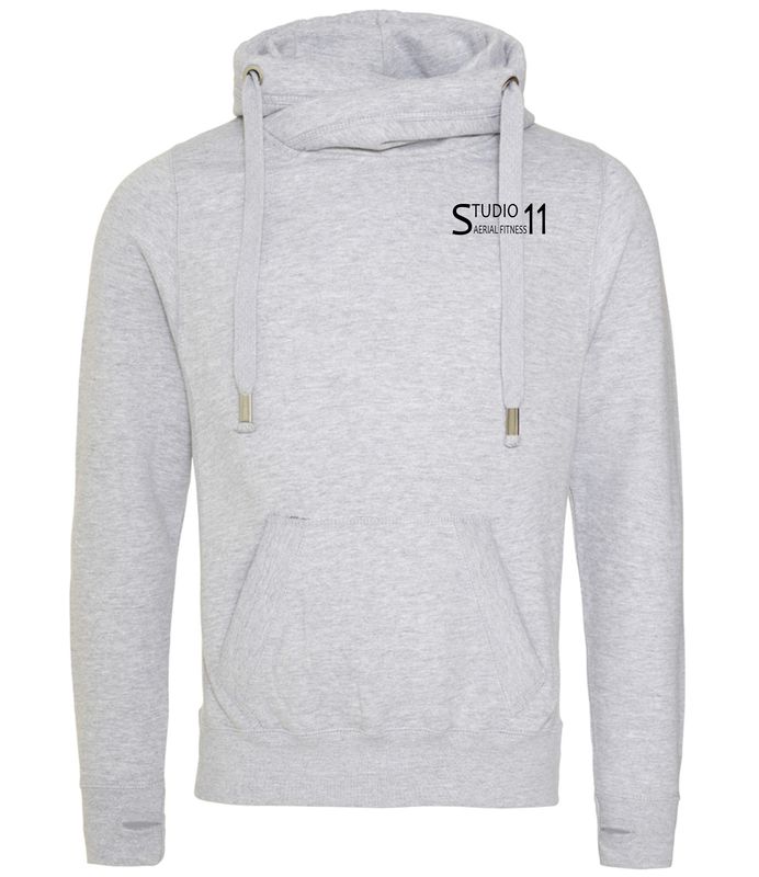 JH021 - AWDis - Cross Neck Hoodie - Heather Grey