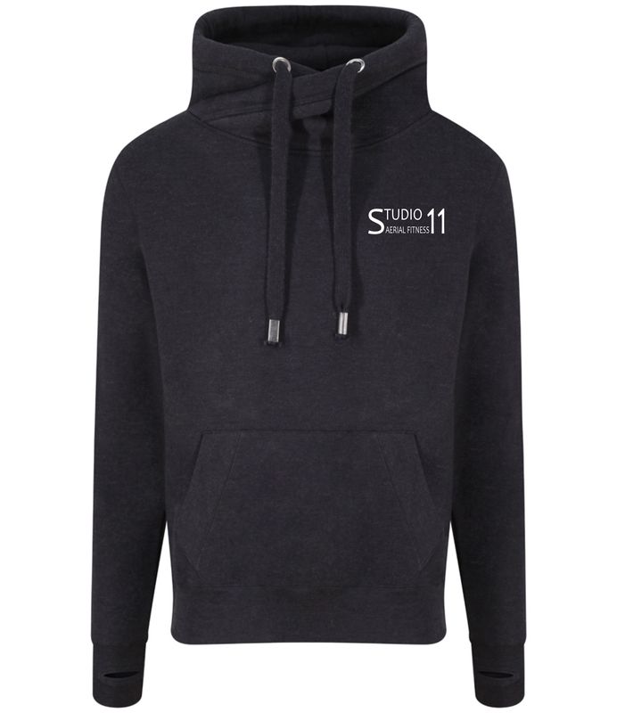 JH021 - AWDis - Cross Neck Hoodie - Black