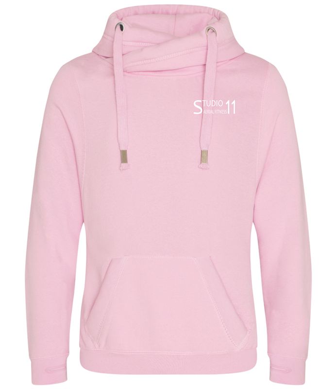 JH021 - AWDis - Cross Neck Hoodie - Baby Pink