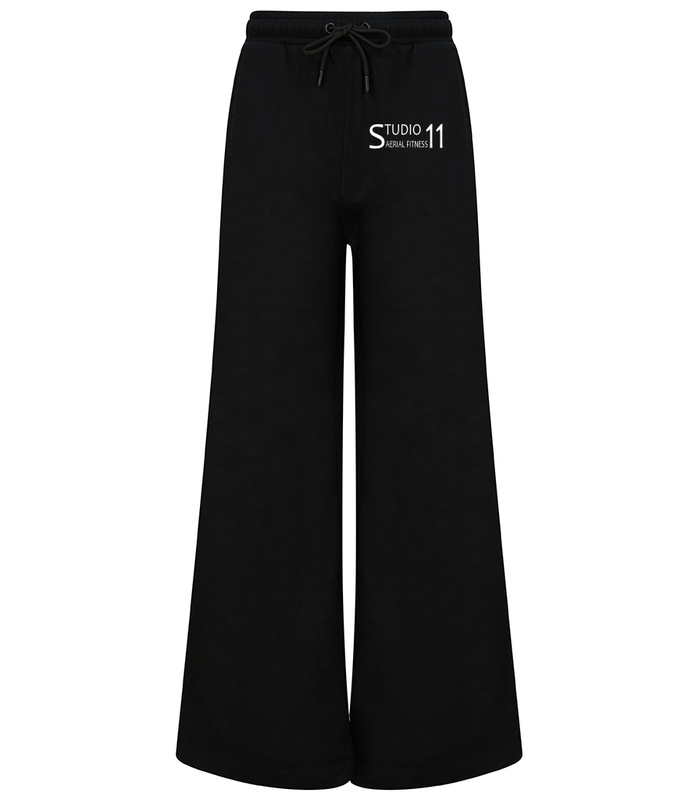 Ladies Sustainable Wide Leg Joggers - Black - (SK431) Ladies Sustainable Wide Leg Joggers - Black - (SK431)