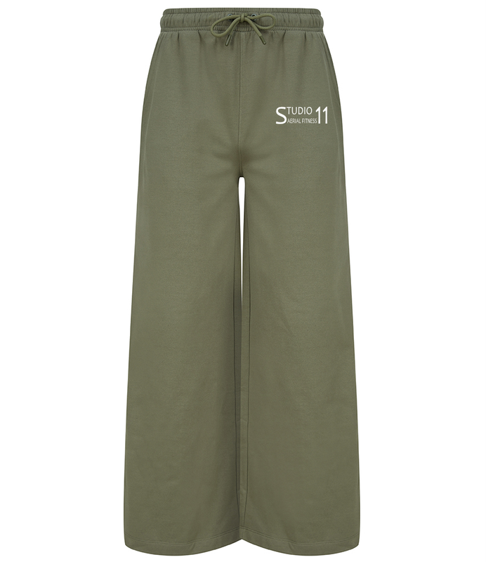 Ladies Sustainable Wide Leg Joggers - Khaki - (SK431) Ladies Sustainable Wide Leg Joggers - Khaki - (SK431)