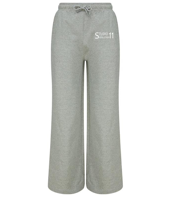 Ladies Sustainable Wide Leg Joggers - Heather Grey - (SK431) Ladies Sustainable Wide Leg Joggers - Heather Grey - (SK431)