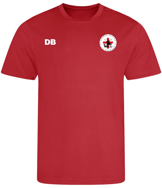 JC001- AWDis - T shirt - Red  - Adults