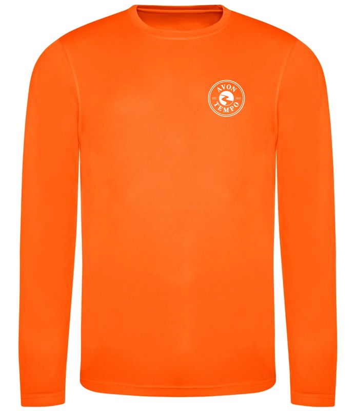 Long Sleeve - T-Shirt - UNISEX fit - Electric Orange   (JC002 - AWDis)