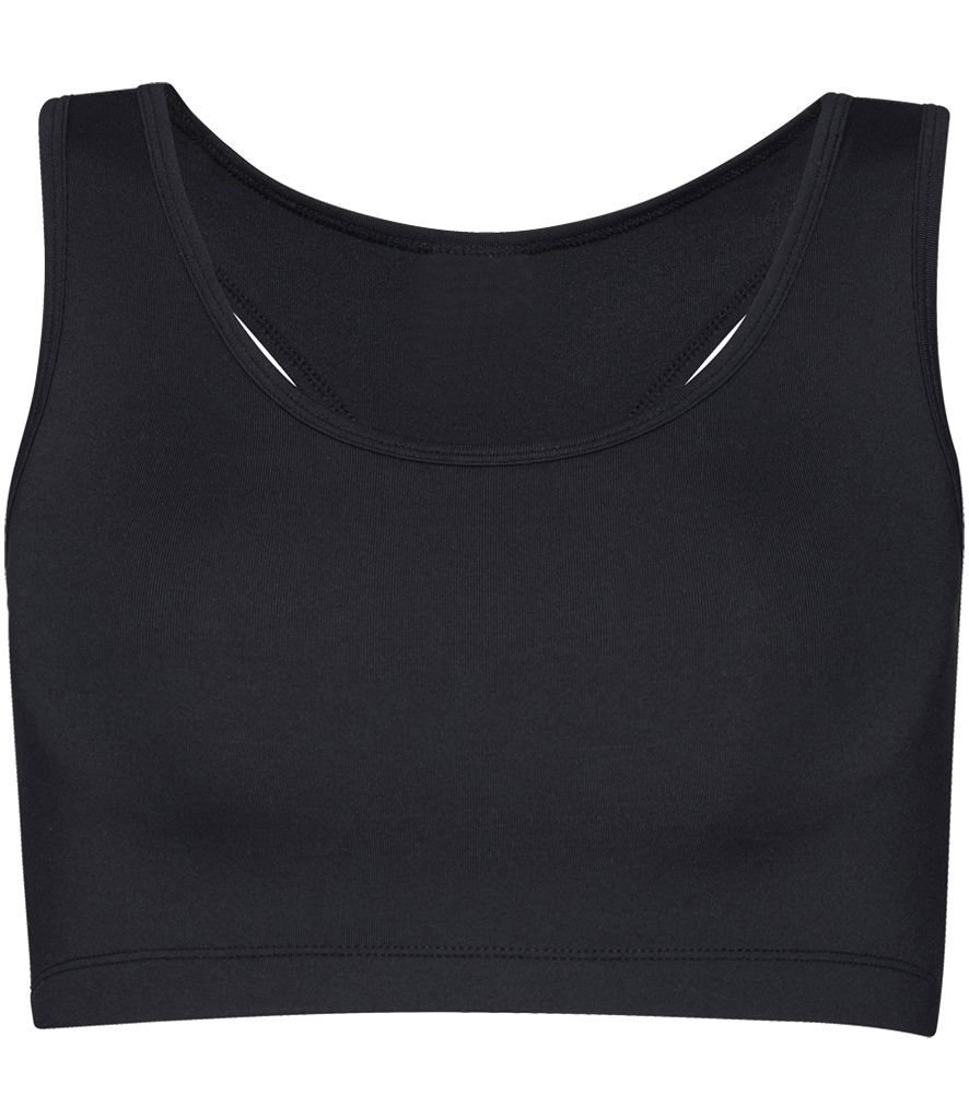 Sports Crop Top - Black  - (JC017 AWDis)