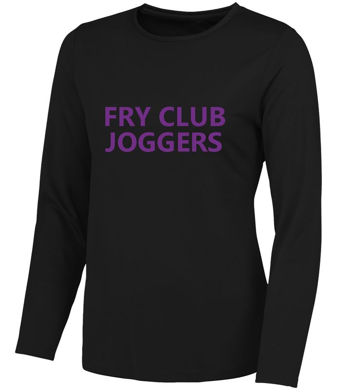 Long Sleeve  T shirt - LADIES - Black  - (JC012) AWDis