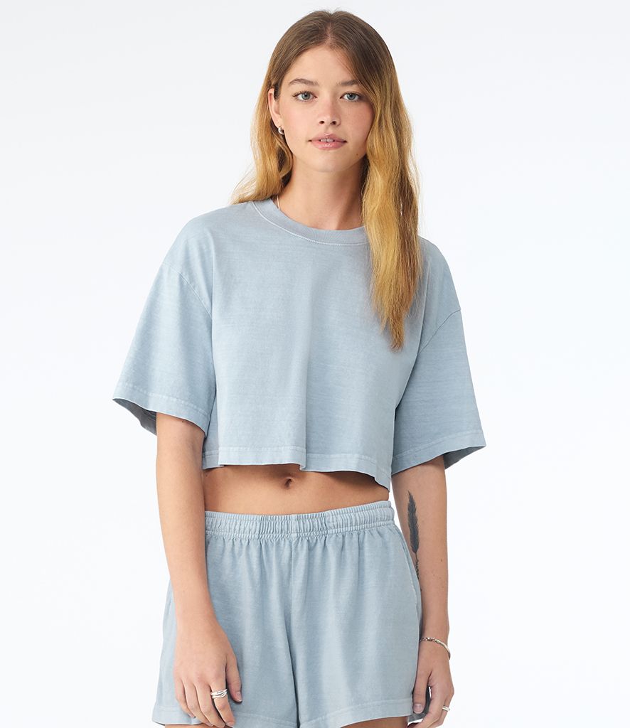Heavyweight Washed Cropped T-Shirt - Washed Denim  (BL6882)