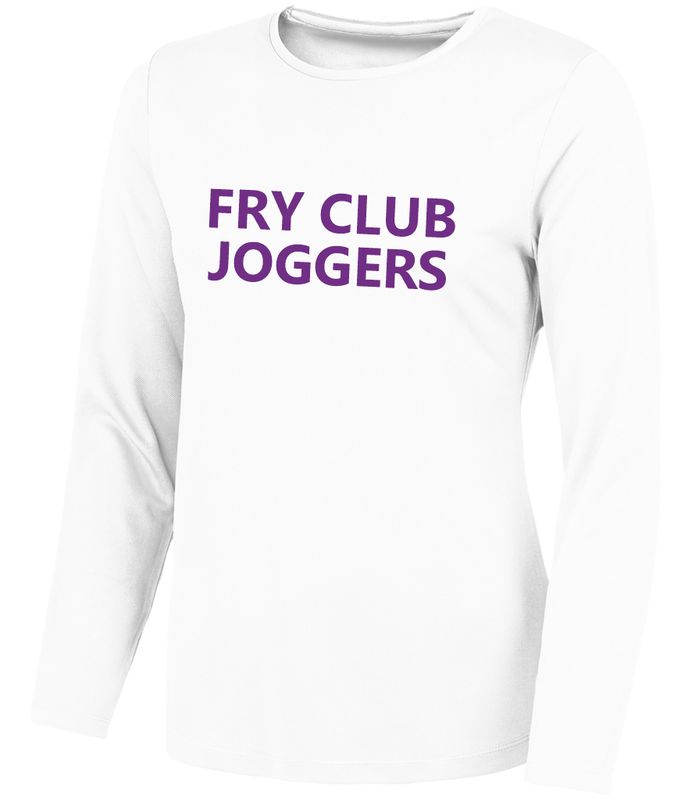 Long Sleeve  T shirt - LADIES - White - (JC012) AWDis