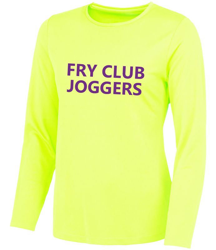 Long Sleeve  T shirt - LADIES - Electric Yellow  - (JC012) AWDis