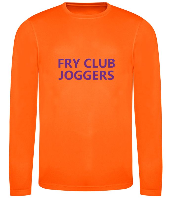 T Shirt - Long Sleeve - UNISEX - Electric Orange (JC002)