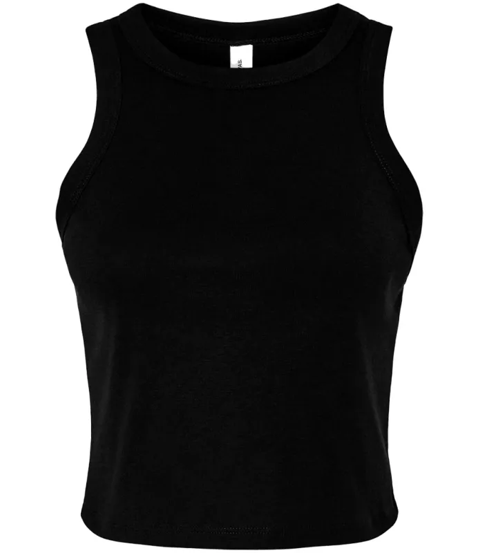 Bella Ladies Micro Rib Racer Tank Top - Black - (BL1019) Bella Ladies Micro Rib Racer Tank Top - Black - (BL1019)