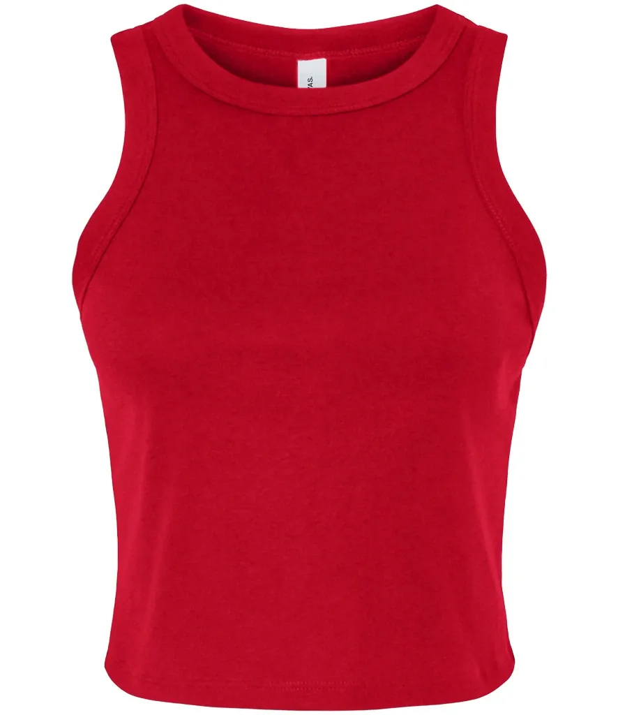 Bella Ladies Micro Rib Racer Tank Top - Red - (BL1019)