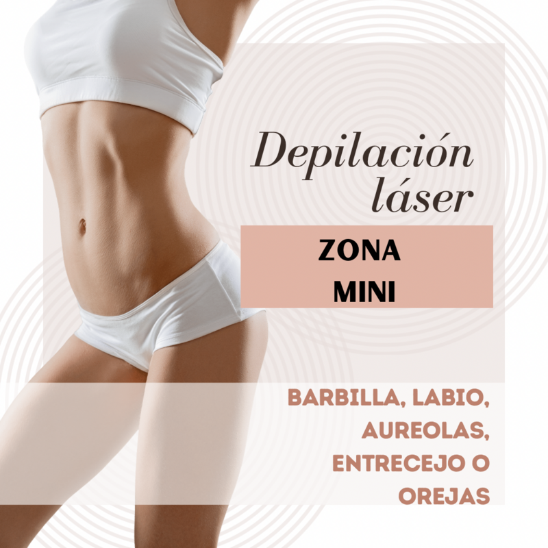 BONO DEPILACIÓN LÁSER ZONA MINI. 6 SESIONES. Labio, Barbilla, aureolas, dedos, entrecejo o orejas.