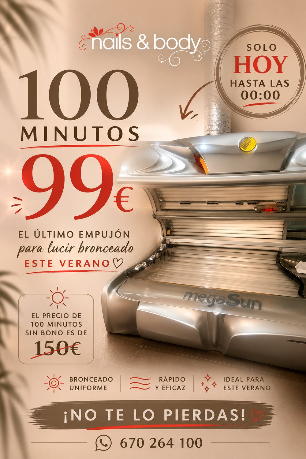 100 minutos solarium HOY EN LA WEB