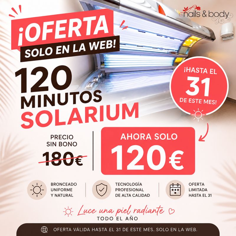 120 minutos solarium Promo Mayo