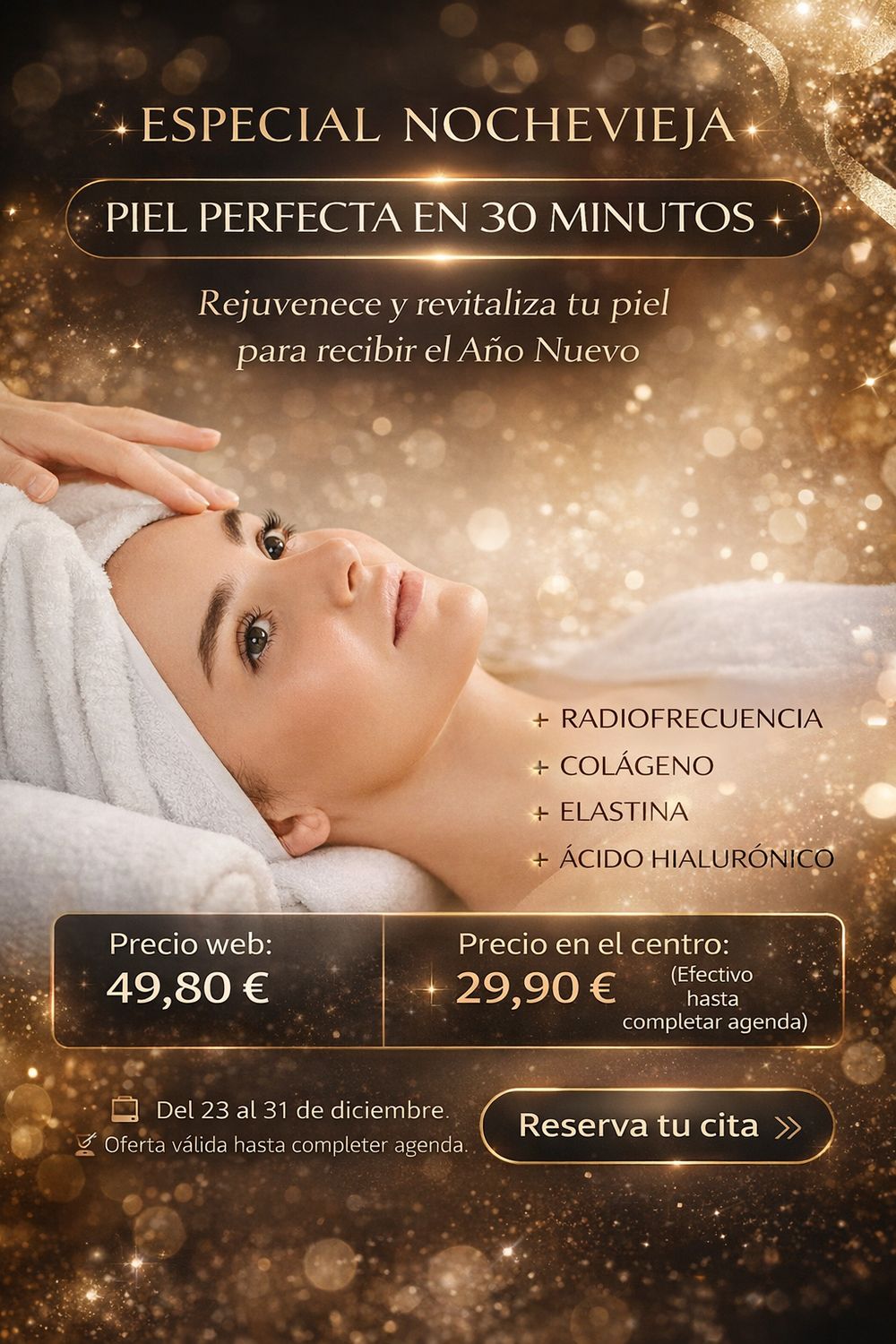 Radiofrecuencia con colágeno, elastina e hialurónico