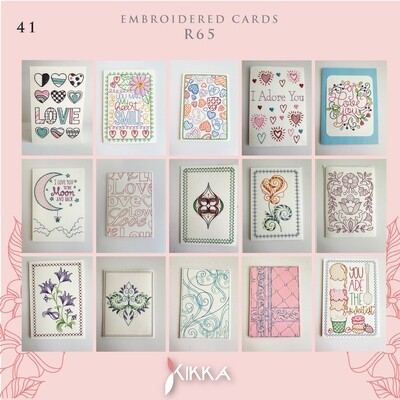 Embroidered Cards