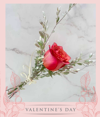 Single Rose with Twigs