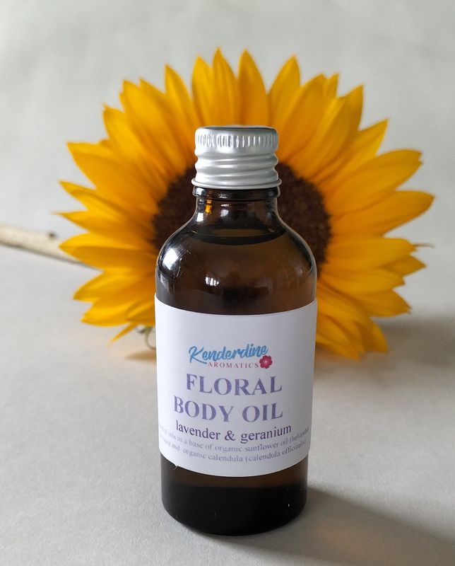 Floral body oil