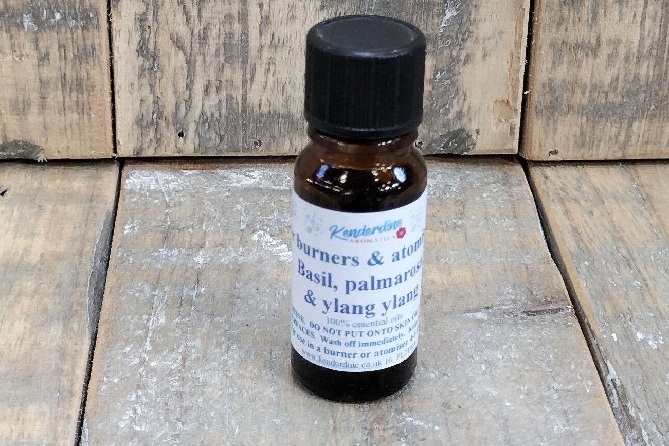 Essential oil blends - basil, ylang ylang and palmarosa