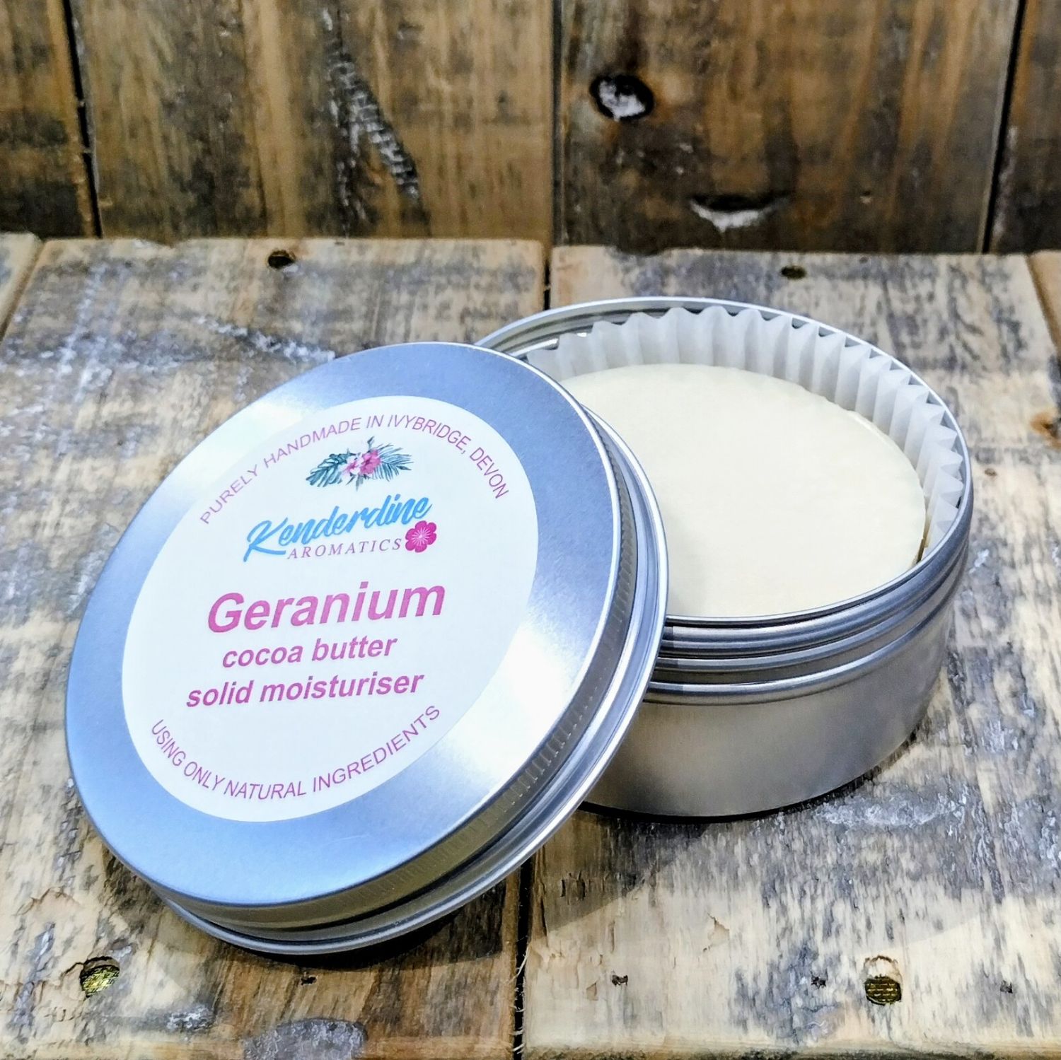 Cocoa butter solid moisturiser - Geranium