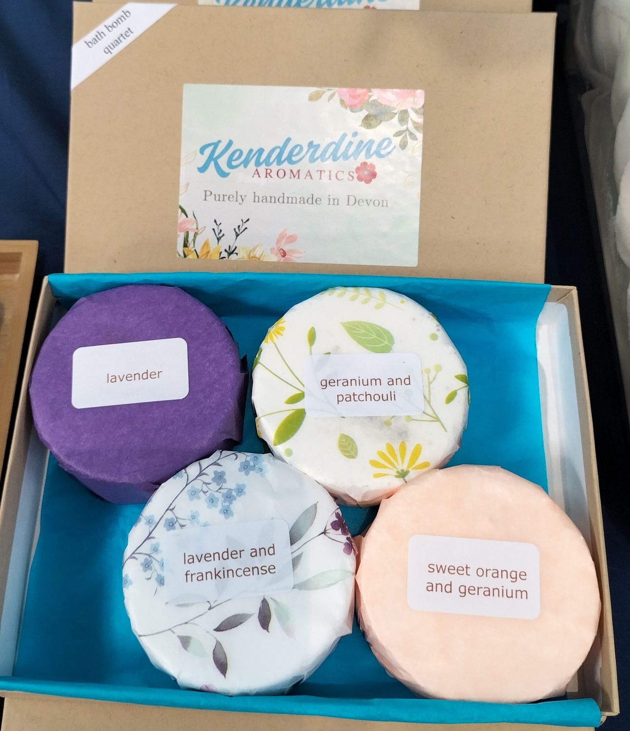 Quartet of fizzy bath bombs