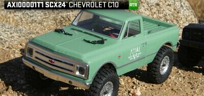 Axial SCX24 1967 Chevrolet C10 1/24 4WD RTR Scale Mini Crawler (Green) - AXI00001T1