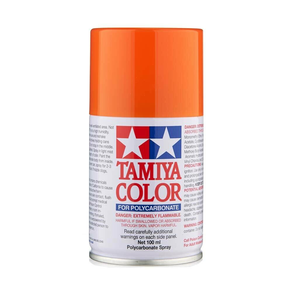 Tamiya PS-62 Pure Orange Lexan Spray Paint (100ml) - TAM86062