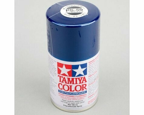 Tamiya PS-59 Dark Metallic Blue Lexan Spray Paint (100ml) - TAM86059